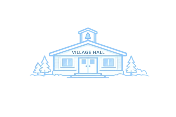 Illustration of a village hall