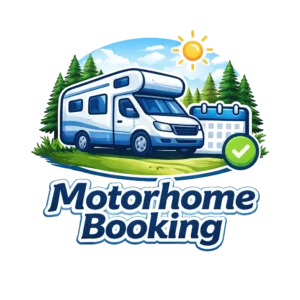 Motorhome Booking System shown on desktop, tablet and phone